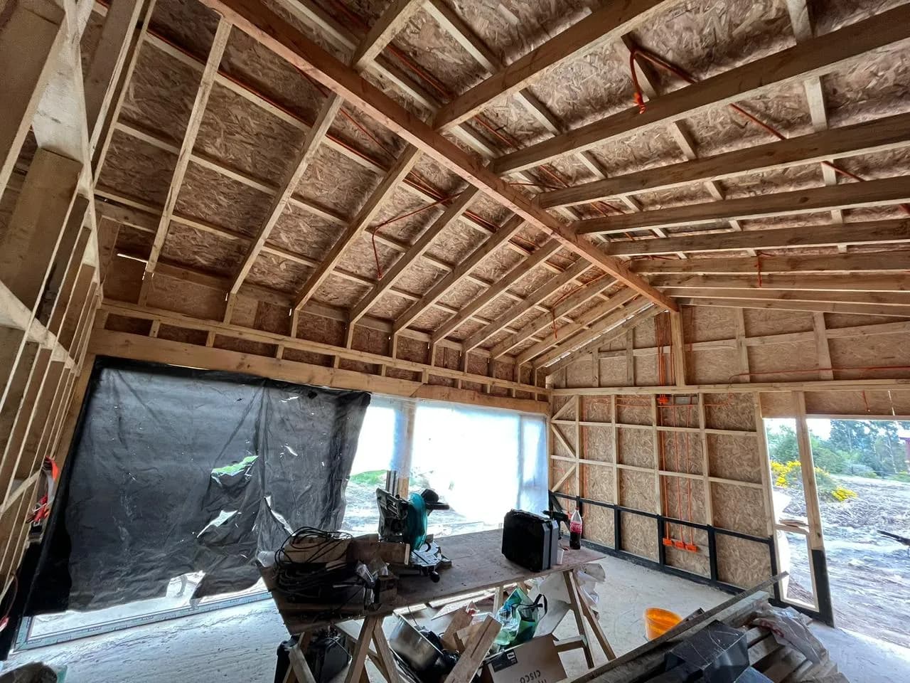 Construcción de casa en bruto