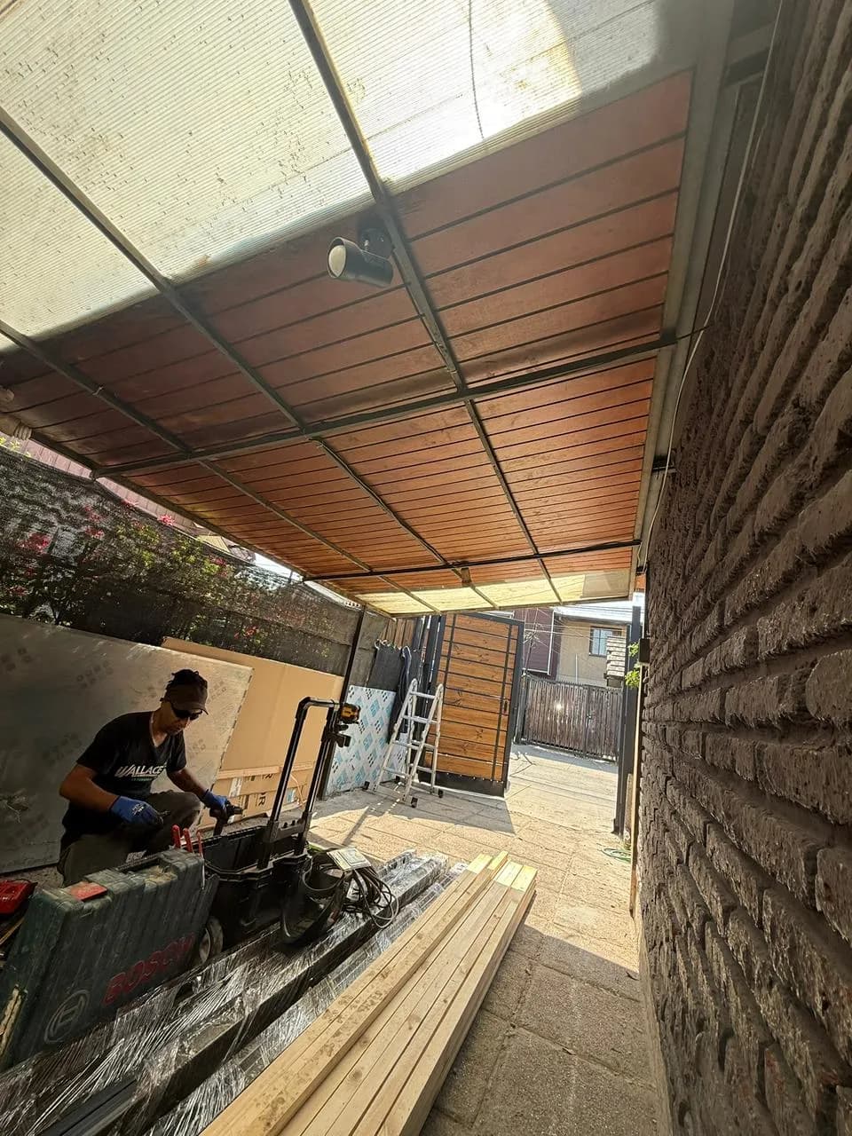 Techo de estructura metálica